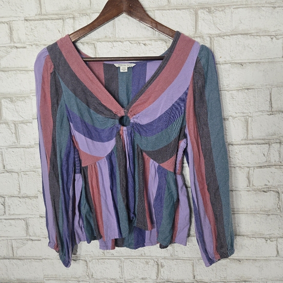 AEO cute stripe long sleeve top - Picture 5 of 13